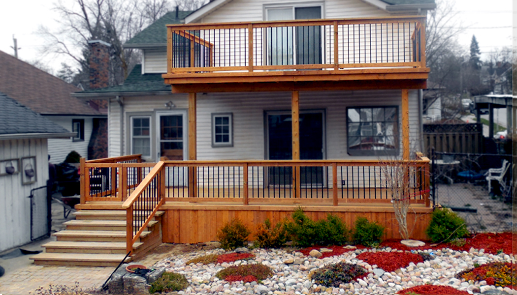 Two Tier Deck with Landscaping